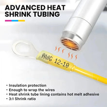 Load image into Gallery viewer, 540pc Heat Shrink Butt Wire Connectors Waterproof Crimp Ring Splice Terminal
