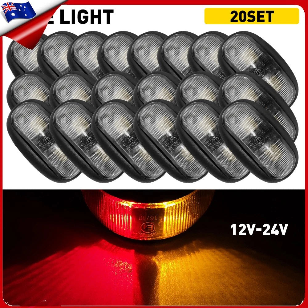 10X led clearance lights side marker Red Amber indicators lamp trailer truck ute