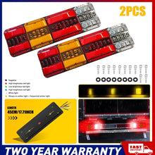 Load image into Gallery viewer, 2X 244 LED Tail Lights Stop Reverse Indicator Trailer Caravan Truck Univerasl