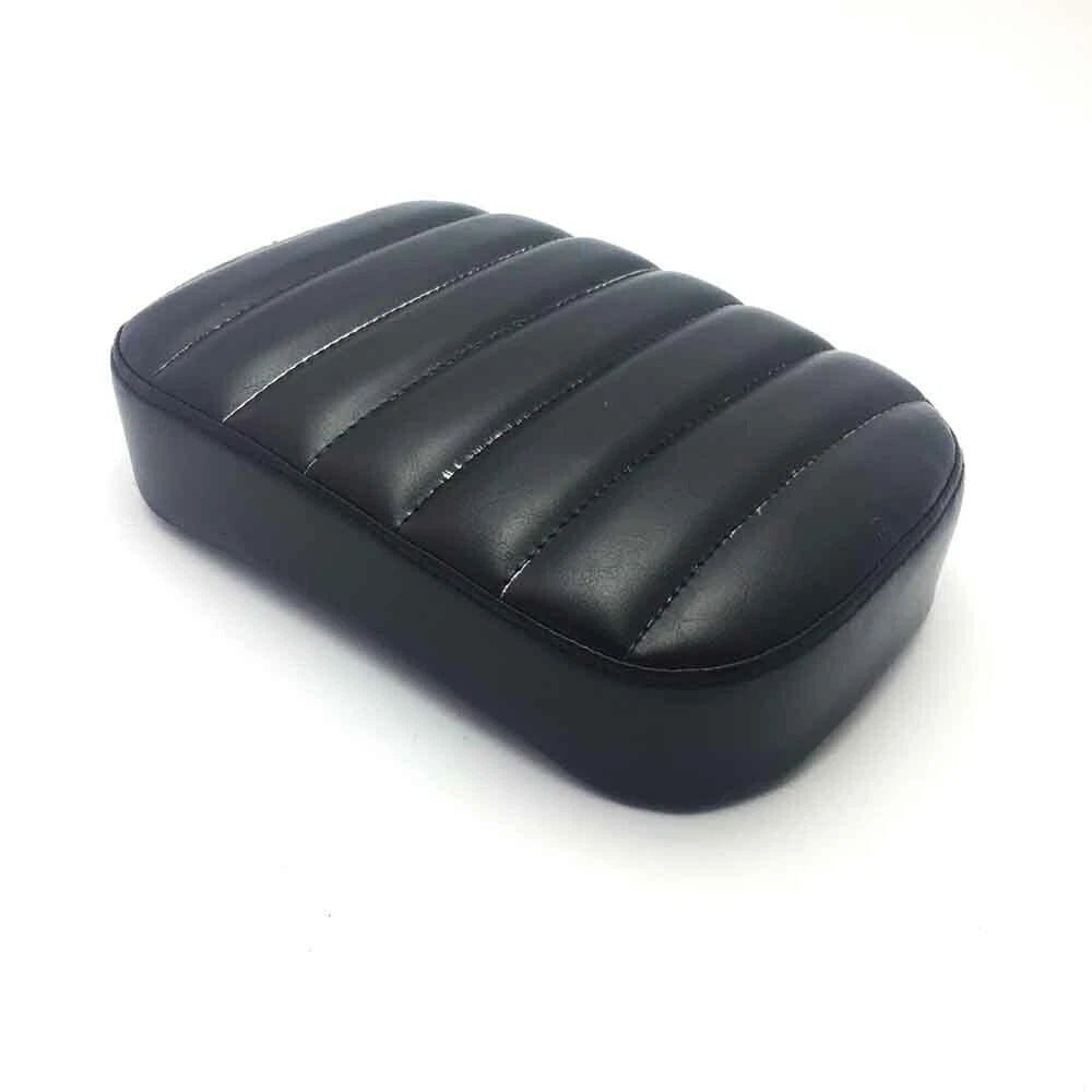 Black Motorcycle Seat Pad with 8 Suction Cups Pillion Pad For Harley Chopper ST