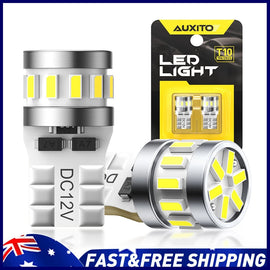 2X AUXITO CANBUS FREE T10 LED Wedge Parker License Plate Light Globes Interior