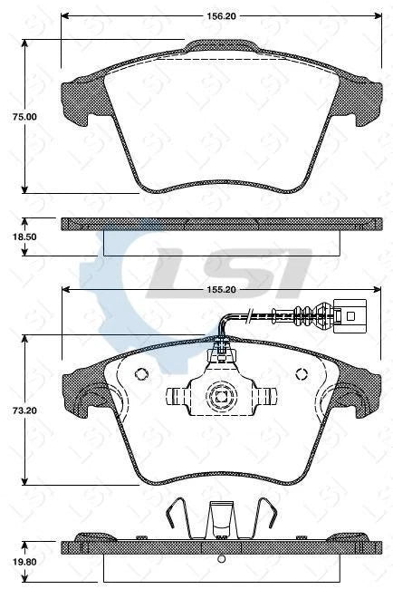 Front Bendix Brake Pads and Disc Rotors for Volkswagen Caravelle T5 2006-16