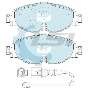 Front Bendix Euro Brake Pads & 288mm Disc Rotors Set – VW Golf VII 2012–2016 | OE-Fit Kit
