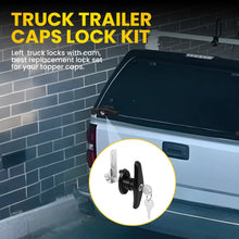 Load image into Gallery viewer, Pair Heavy Duty T-Bar Lock for Ute Canopy Rear Black Metal Key Locked Security