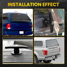 Load image into Gallery viewer, 2pcs Heavy Duty T-Bar Lock for Ute Canopy Rear Black Metal Key Locked Security