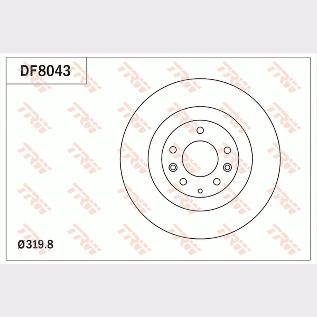 TRW Brake Rotor Front DF8043S