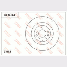 Load image into Gallery viewer, TRW Brake Rotor Front DF8043S