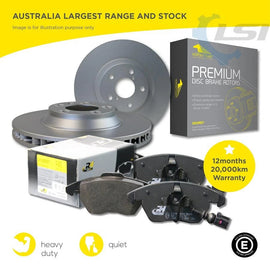 Front Heavy Duty Brake Pads and Disc Rotors for Mitsubishi Triton MQ 2015-2018