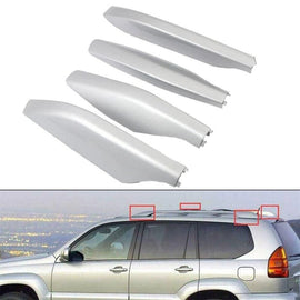 4x Roof Rack Rail End Cover for Toyota for Prado FJ120 /LC120 2003-2009 Silver