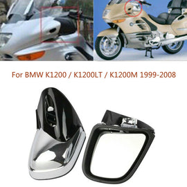 L & R Chrome Rearview Side Mirrors For BMW K 1200 K 1200 LT K1200 M 1999-2008 ST