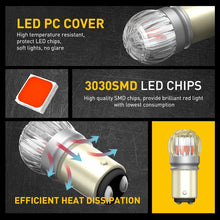 Load image into Gallery viewer, 2X BAY15D 1157 P21/5W RED 6SMD LED BRAKE STOP TAIL LIGHT CANBUS BULB GLOBE 12V