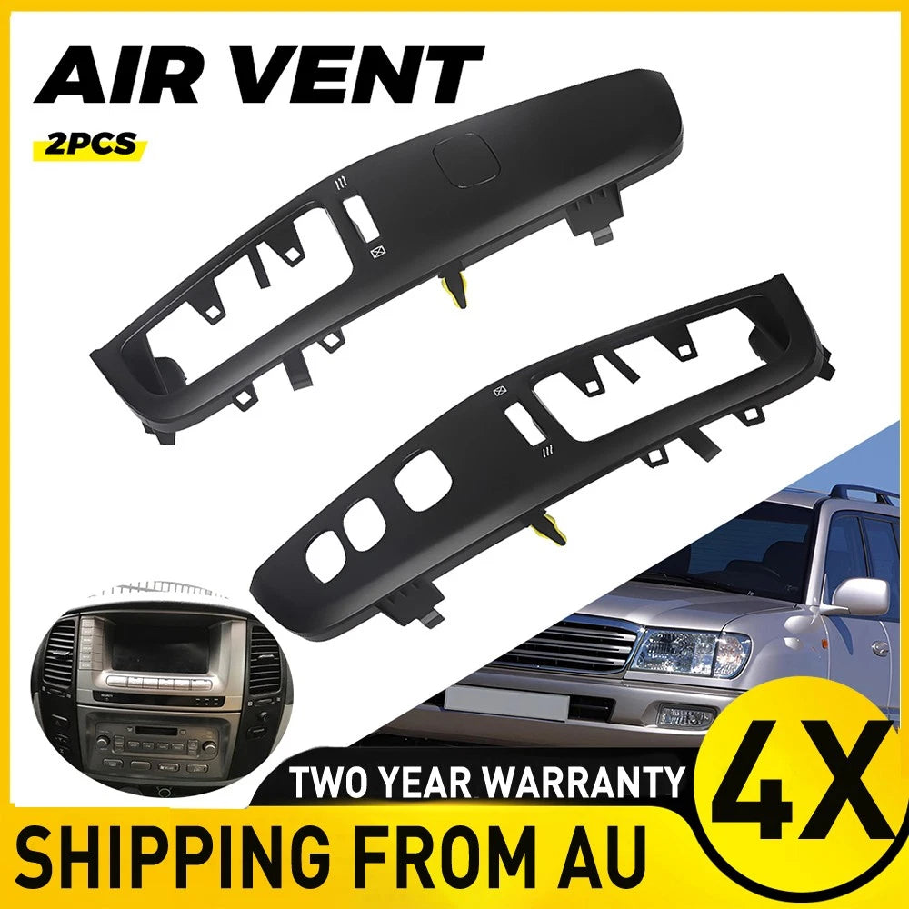 4x Air Vent Outlet Panel Black For Toyota Landcruiser 100 Series LC100 2003-07