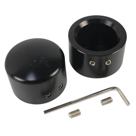 2pcs Black Front Axle Nut Cover Cap Kit for Harley Sportster Softail Touring ST