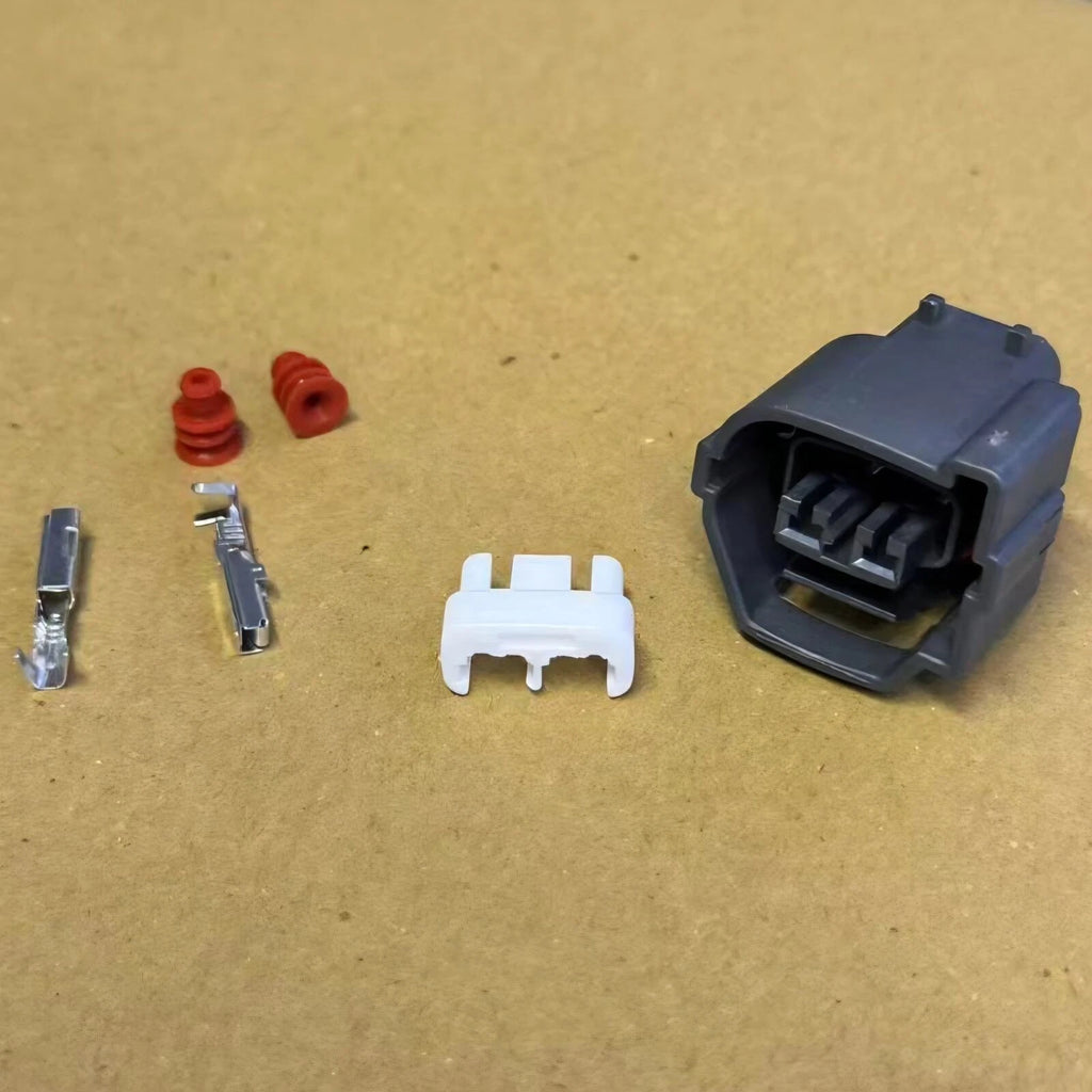 2 Pins Ignition Coil Connector Plugs Grey fits Hyundai Getz 90980-10901 -No Wire