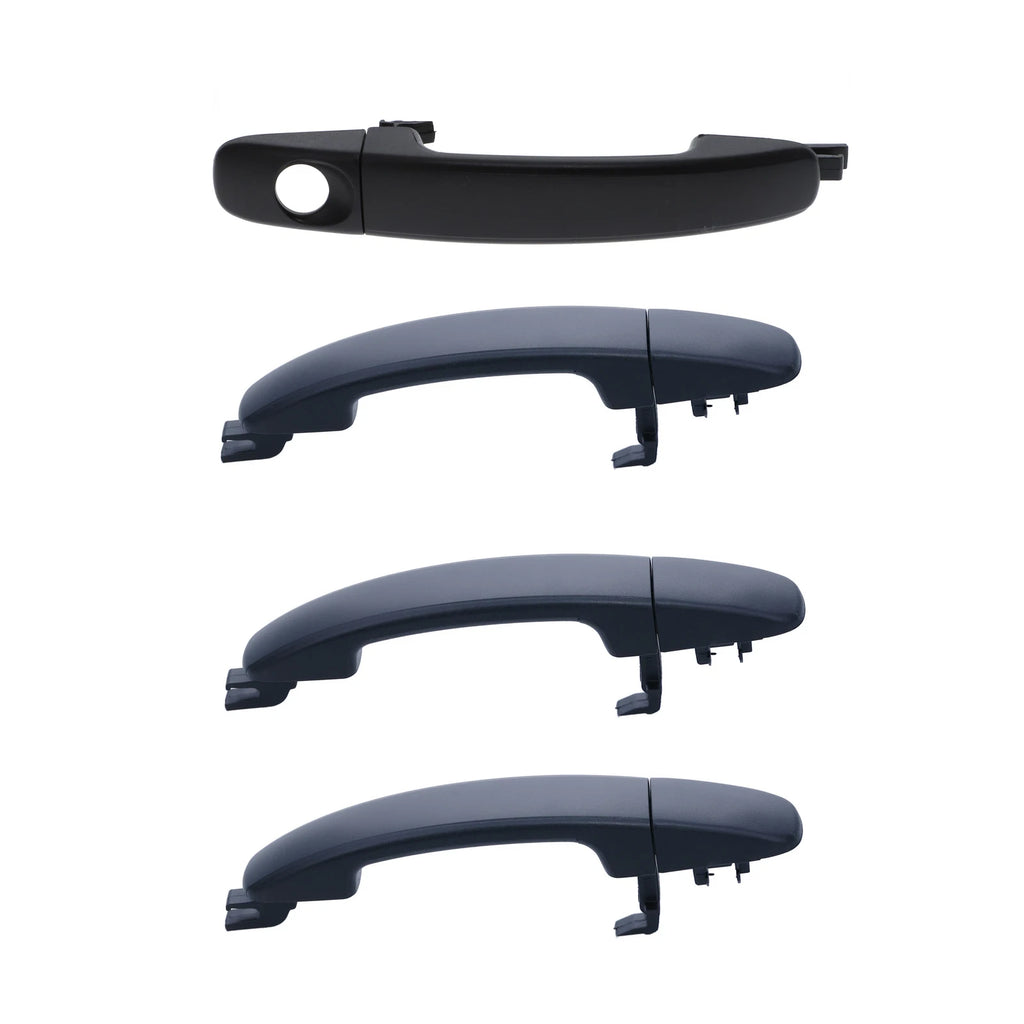 4 pc Front + Rear Black Outer Door Handle for Ford Ranger PX 2011-22 BT50 UP UR
