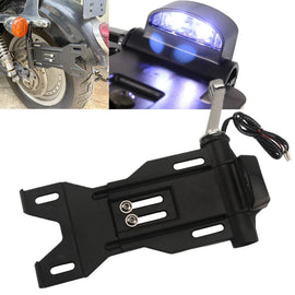 Side Mount Number Plate Holder w/LED Light for Harley Sportster 883 1200 48 04+