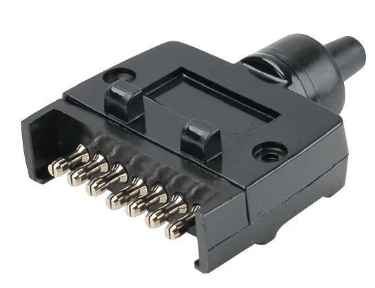 Trailer Caravan Camper 7 Pin Flat In-Line Plastic Plug ADR Approved TP7FB