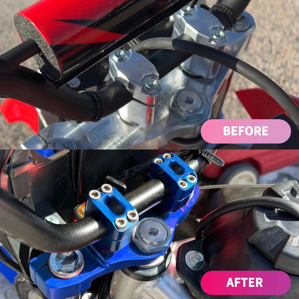 For Honda CRF110F CRF125F 2019+Billet Top Triple Clamp With Bar Mount Kit Blue S
