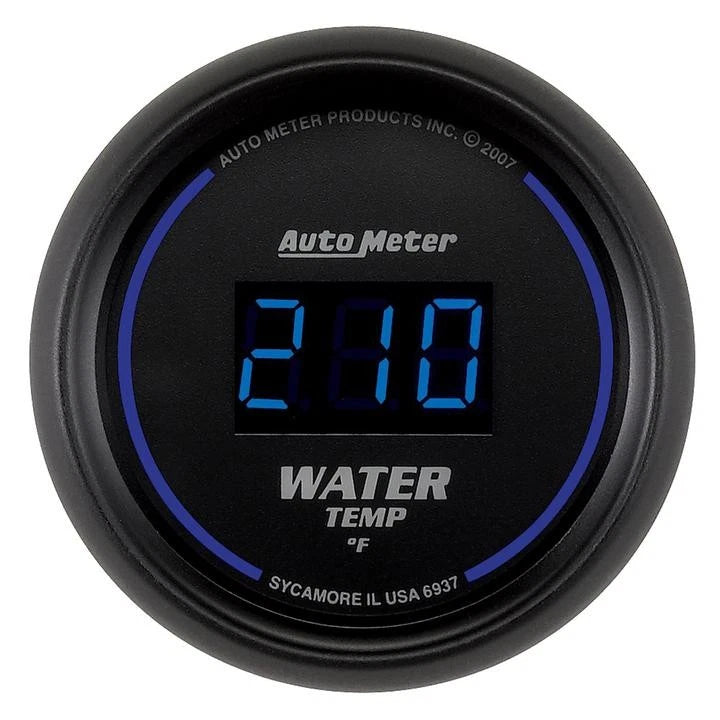 Autometer Cobalt Digital 2-1/16in Water Temp Gauge 0-340F Electric AU6937