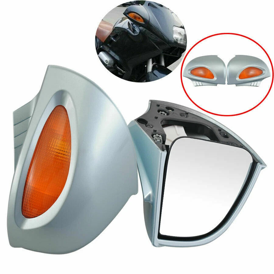 Left &Right Amber Rear View Mirrors Turn Signal For BMW R1100RT R1100RTP R1150RT