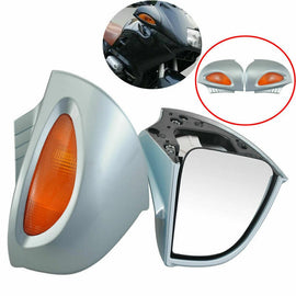Left &Right Amber Rear View Mirrors Turn Signal For BMW R1100RT R1100RTP R1150RT