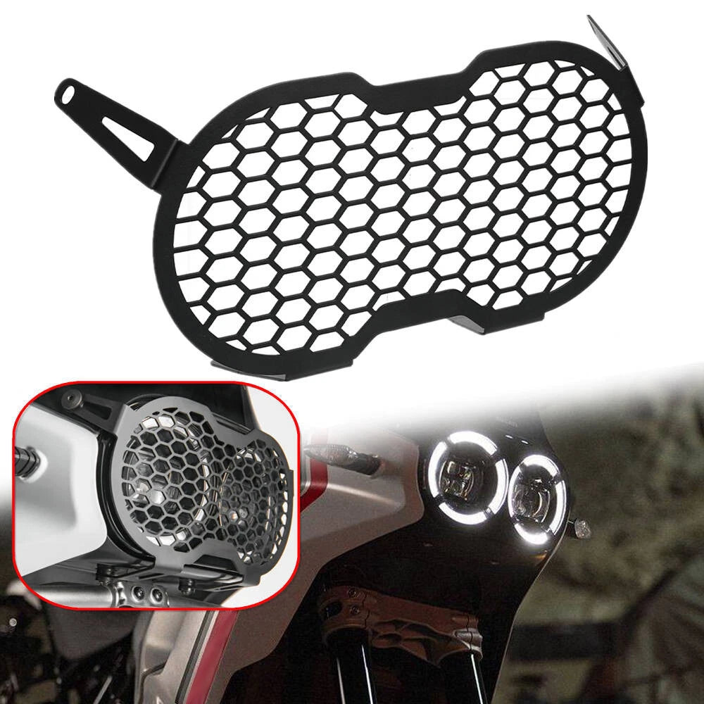 Front Headlight Protector Grille Guard Cover For Ducati Desert X 2022 2023 Black