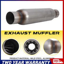 Load image into Gallery viewer, 12" Long 2.5" OD Exhaust Hotdog Resonator Muffler Steel Glass Pack High Flow