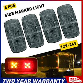 LED CLEARANCE LIGHTS SIDE MARKER LAMP RED AMBER TRAILER TRUCK CARAVAN 12 VOLT