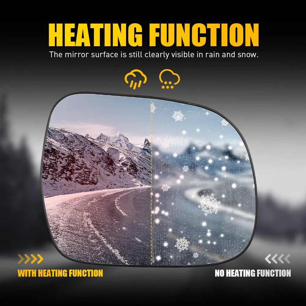 Pack of 2 For 05-15 Toyota Hilux Car Rearview Mirror Backing Plate Heated RH LH