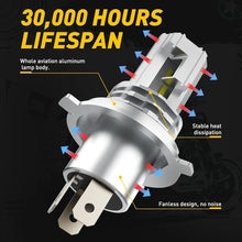 Load image into Gallery viewer, AUXITO H4 9003 30000LM LED Headlight Lamp Bulbs Globes High Low Beam Upgrade AU