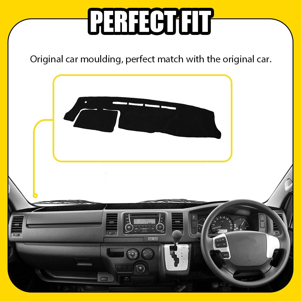 Dash Mat for Toyota Hiace LWB Van 2005-18 Non-Slip Microfiber Pad Cover Hot