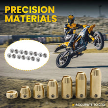 Load image into Gallery viewer, Universal Packed 14 Brass Motorcycle Wheel Spoke Balance Weights Set Refill Kit.