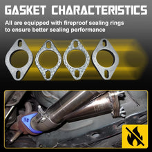 Load image into Gallery viewer, UNIVERSAL EXHAUST FLANGE PLATE GASKET KIT 2" 51MM 4 BOLT 304 STAINLESS STEEL SET