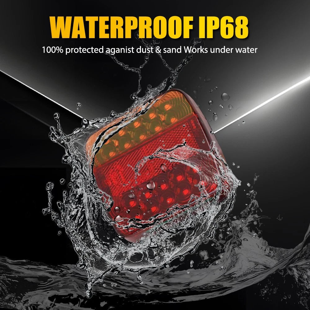 8 X Magnetic USB Wireless LED Tail Lights Stop Reverse Indicator Ute Trailer A