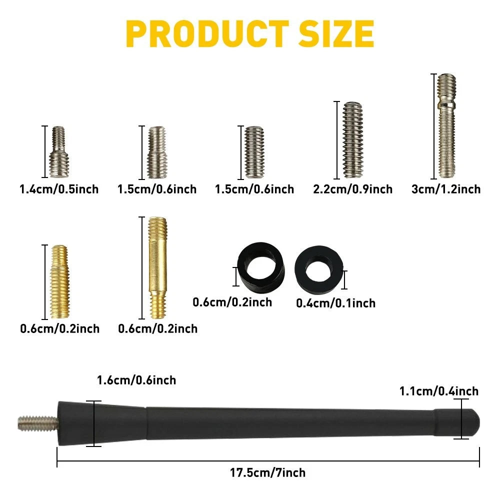 7" Aerial For Mitsubishi Lancer Black Long AM/FM Radio Signal Reception Antenna