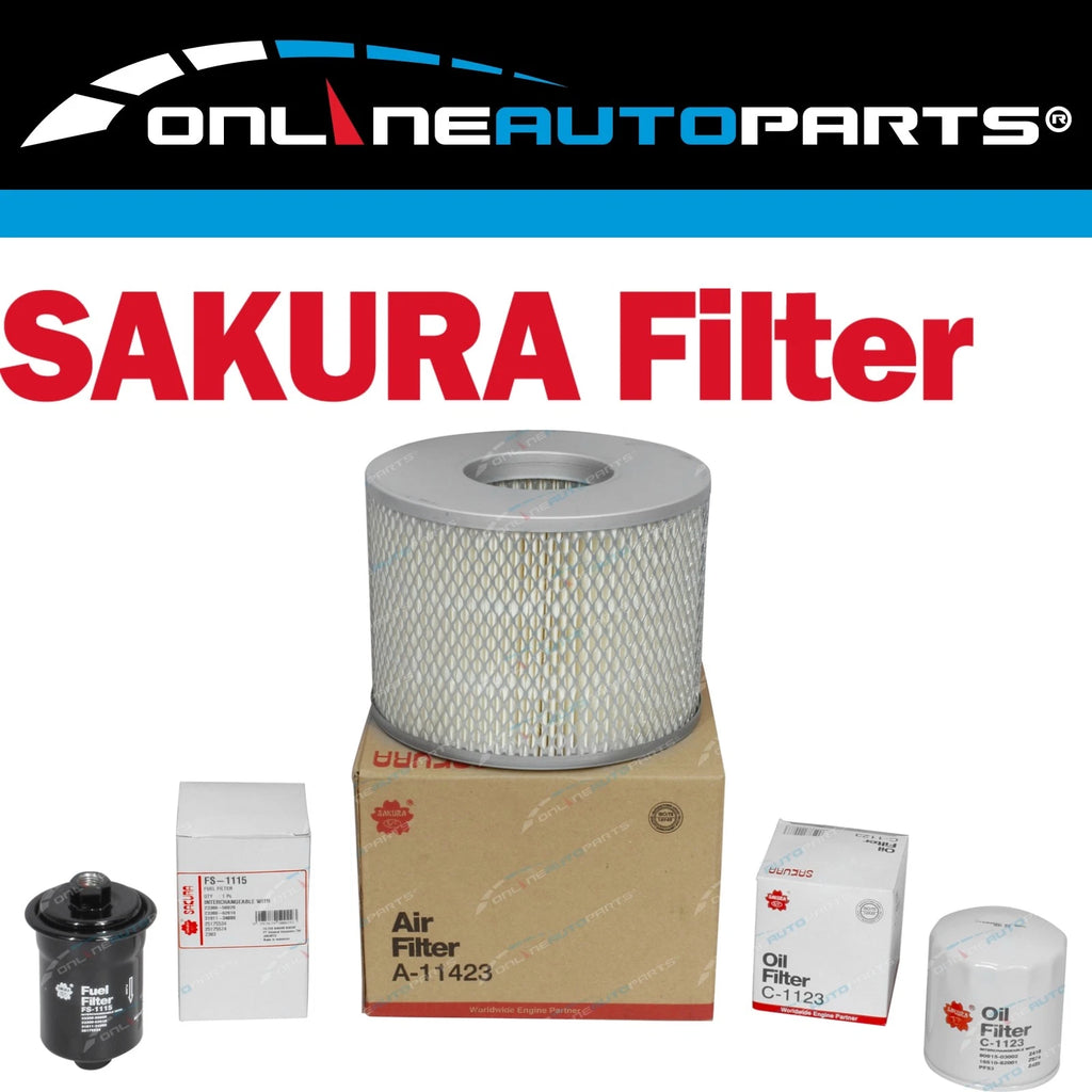 Air, Oil & Fuel Filter Kit for Landcruiser Prado VZJ95R 1996~02 V6 5VZ-FE 3.4L