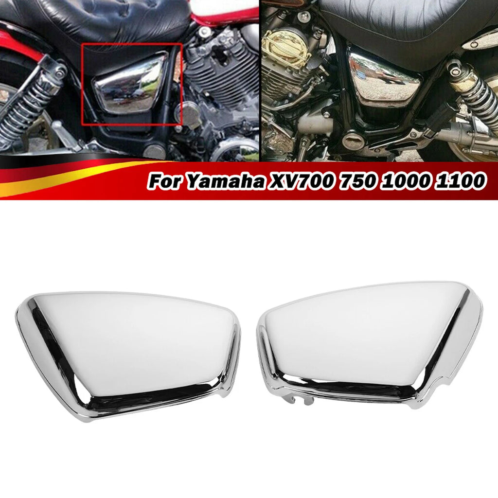 ABS Chrome Battery Side Cover Fit for Yamaha 1984-up XV 700 750 1000 1100 Virago