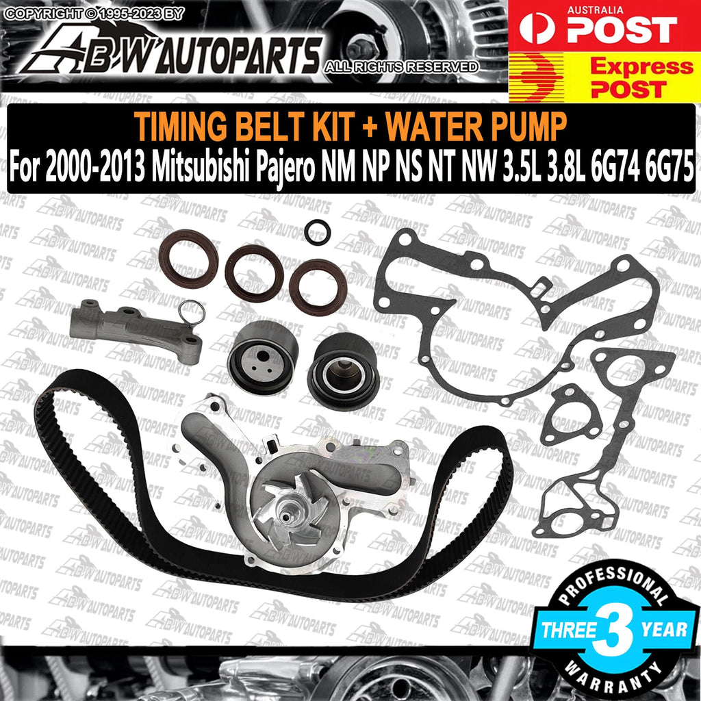 Engine Timing Belt Kit & Water Pump for Mitsubishi Pajero NM NP NS NT NW 3.5 3.8