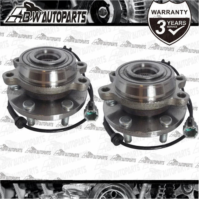 FOR NISSAN NAVARA D40 YD25 4X4 PATHFINDER R51 2 FRONT WHEEL BEARING HUB HUBS