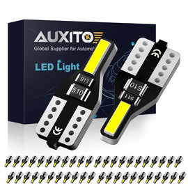 40pcs T10 W5W LED 2-SMD White Car Interior Light Parker Bulb Wedge Globe 12V/24V