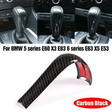 Load image into Gallery viewer, Carbon Fiber Look Gear Shift Knob Trim Cover For BMW 5 6 Series E60 E63 X3 X5 ST