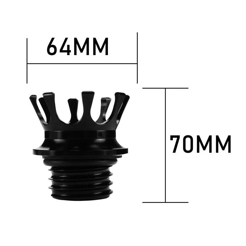 Black CNC Motorcycle Fuel Tank Gas Cap for Harley Sportster Dyna Touring Softail