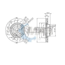 Load image into Gallery viewer, EuroLine High Carbon Cross Drilled Disc Rotors Front Mercedes S320 S350 W221
