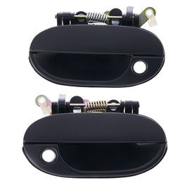 Door Handle Outer for Hyundai Excel X3 97-00 Set of 2 Black FRONT LEFT+RIGHT