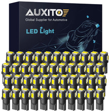 Load image into Gallery viewer, AUXITO 40x T10 W5W 6500K Super White Globe Front Park Head Light Bulb Wedge
