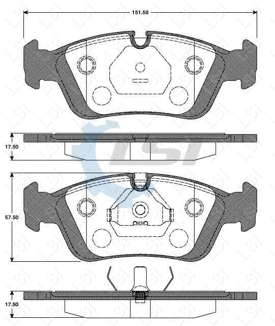 Front Brake Pad + Sensor + Disc Rotor for BMW 320i E36 91-98