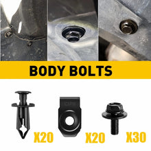 Load image into Gallery viewer, 70PCS Car Push Pin Radiator Grille Bumper Vent Fender Liner Trim Clips Fastners