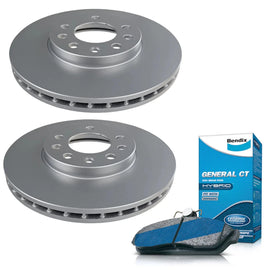 Bendix Front Brake Pads + Rotors for Holden Astra AH, Astra TS, Opel Astra TS 28