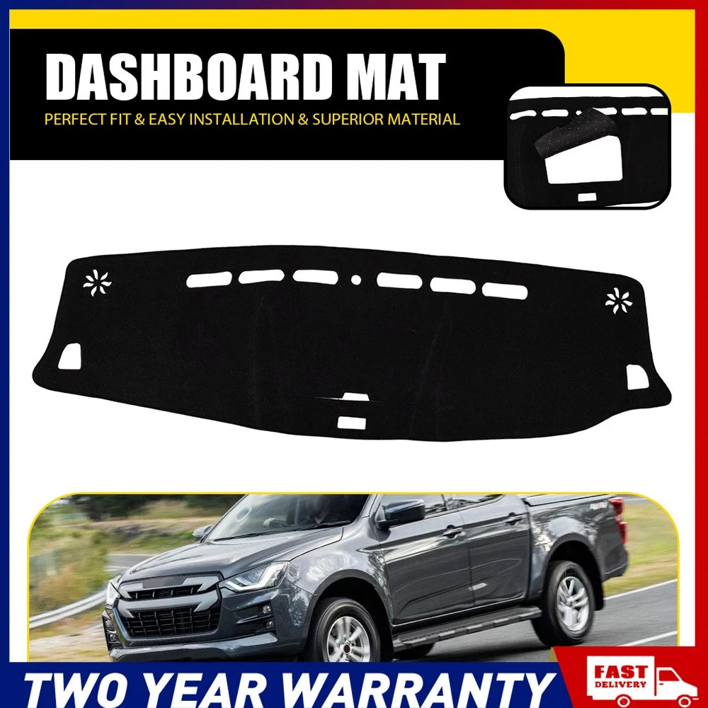 BLACK DASH MAT For ISUZU D-MAX Centre Lid 7/2020-2025 LS-M LS-U 1589 DMAX A