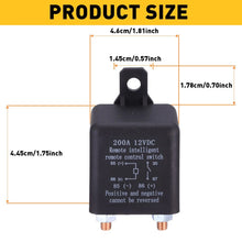 Load image into Gallery viewer, Vehicle 2xRemote Battery Disconnect Switch Kit DC 200A 12V Post Top Kill Switch